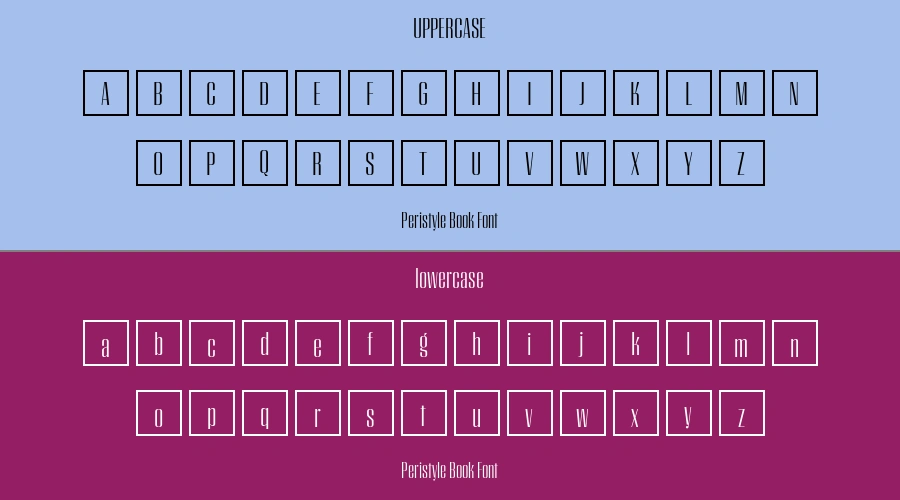 Peristyle Book Font Preview