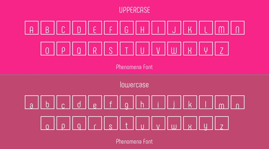 Phenomena Font Preview