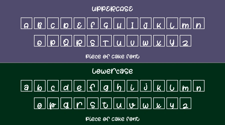 Piece of Cake Font Preview