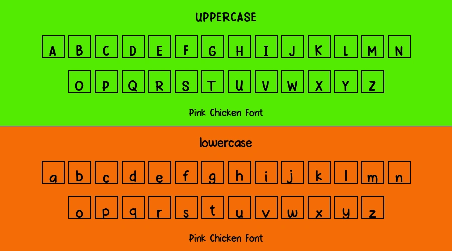 Pink Chicken Font Preview