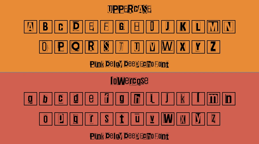 Pink Delay Deep Echo Font Preview