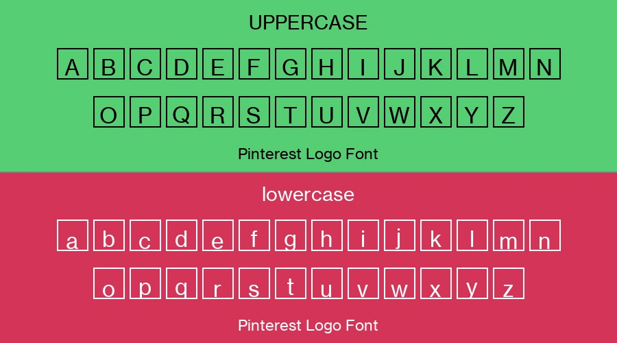 Pinterest Logo Font Preview