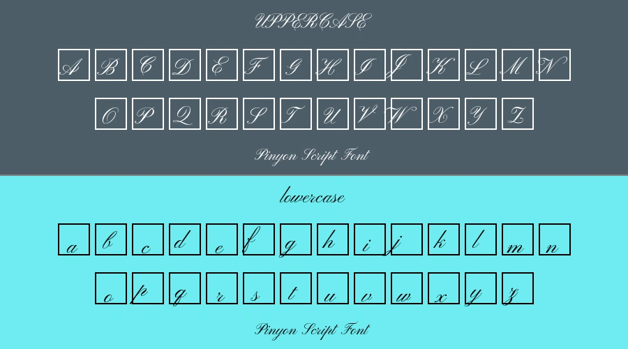 Pinyon Script Font Preview