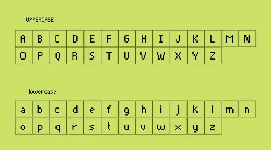 Pixelade Font Preview
