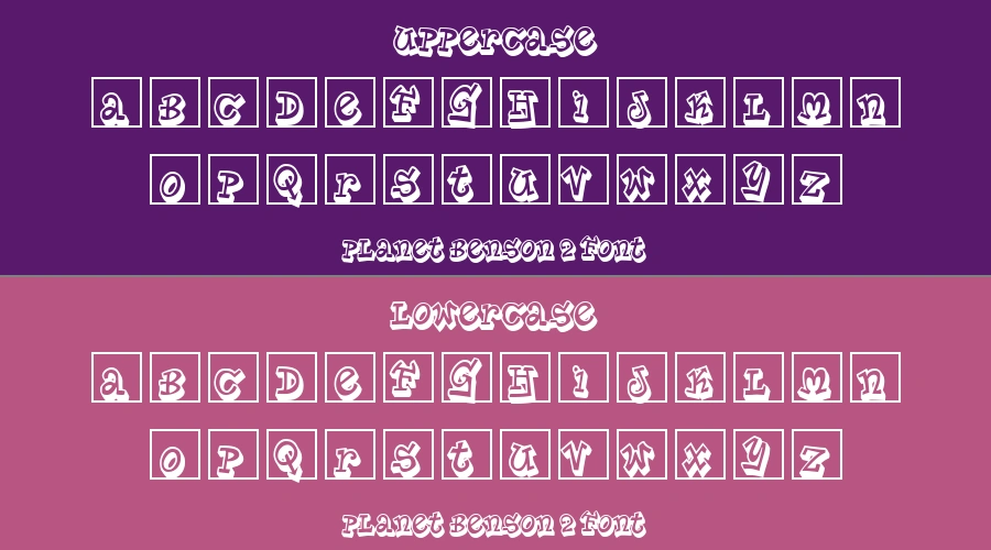 Planet Benson 2 Font Preview