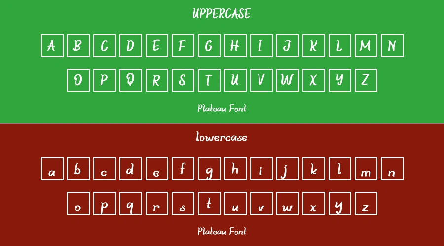 Plateau Font Preview