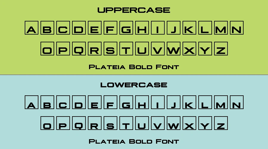 Plateia Bold Font Preview