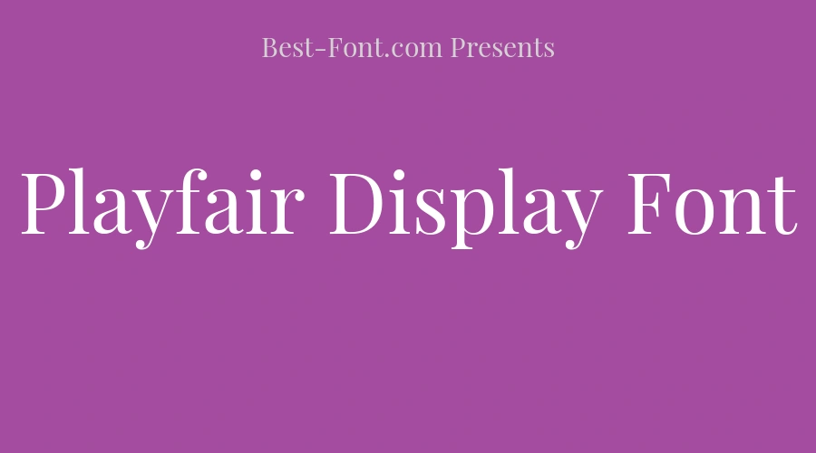 Playfair Display Font