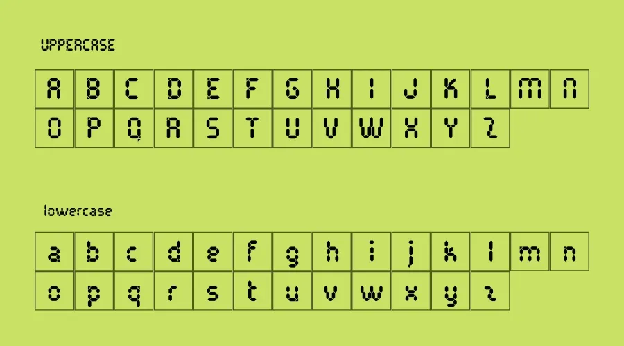 Pocket Calculator Font Preview