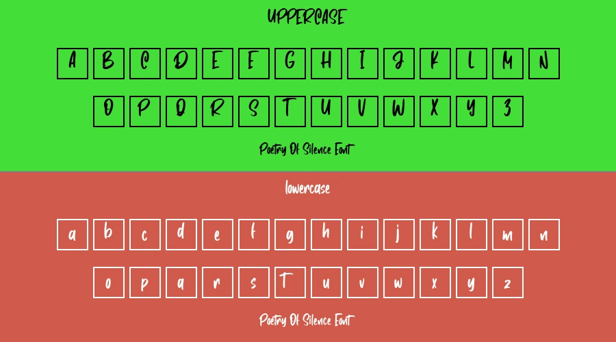 Poetry Of Silence Font Preview