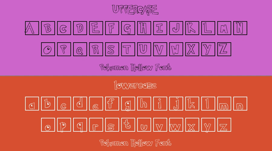 Pokemon Hollow Font Preview