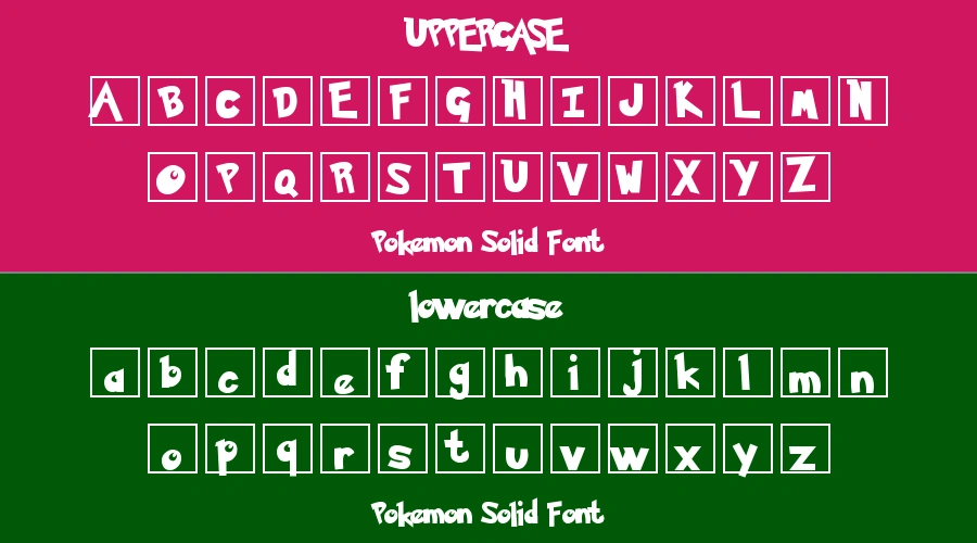 Pokemon Solid Font Preview