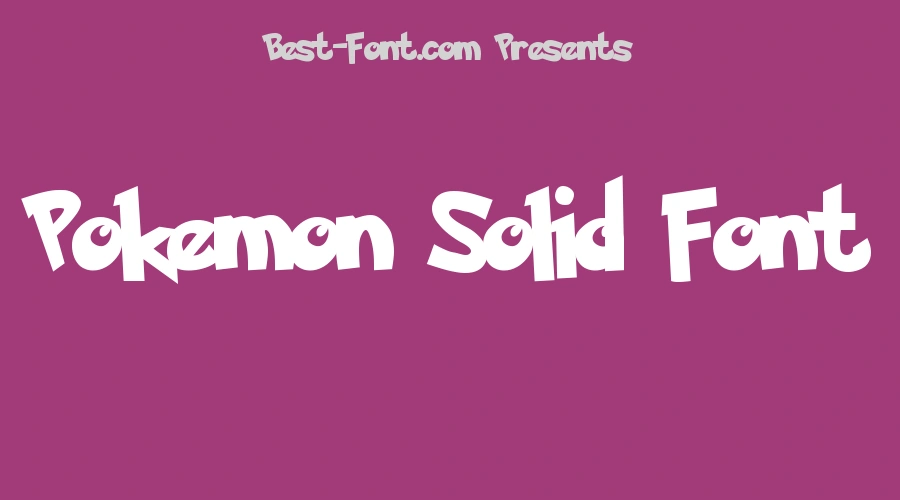 Pokemon Solid Font