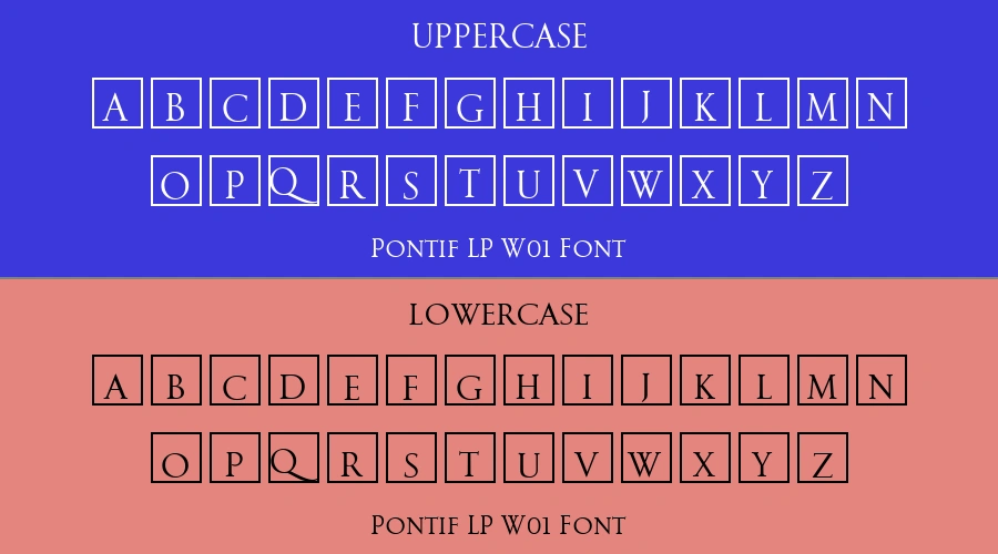 Pontif LP W01 Font Preview