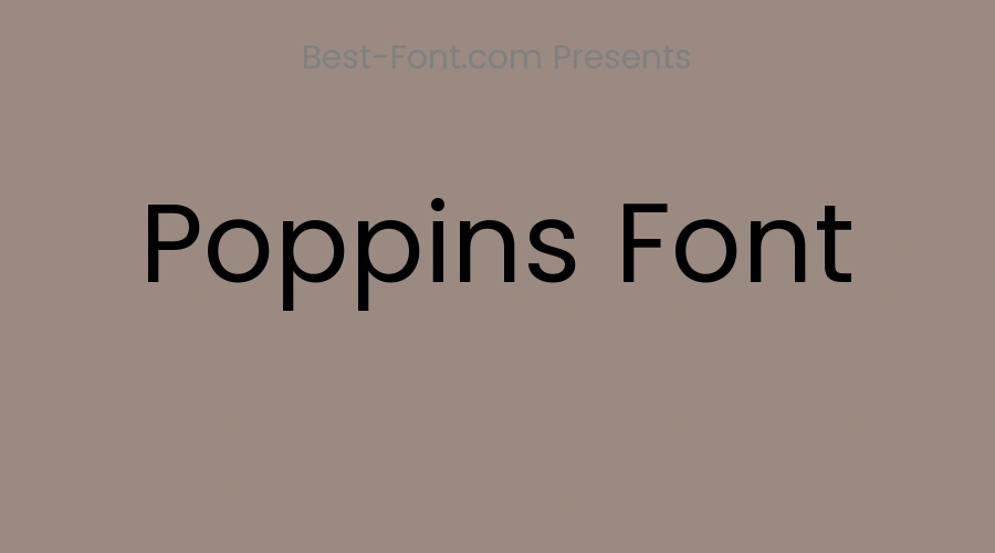 Poppins Font