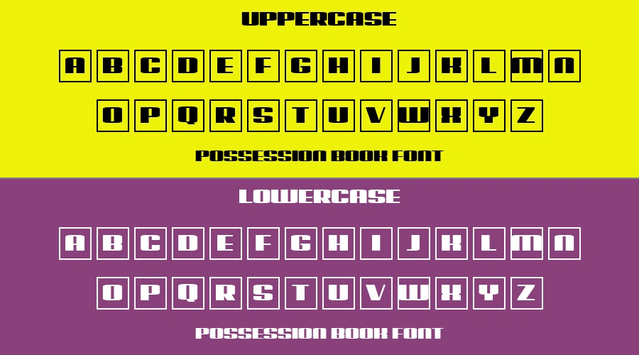 Possession Book Font Preview