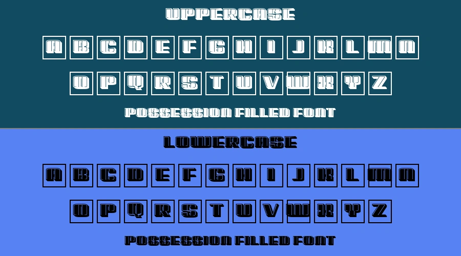 Possession Filled Font Preview