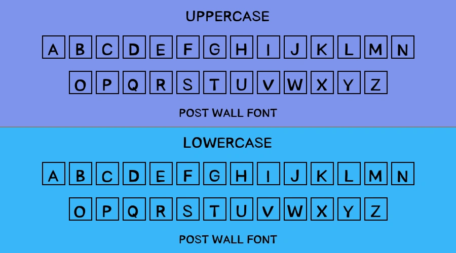 Post Wall Font Preview