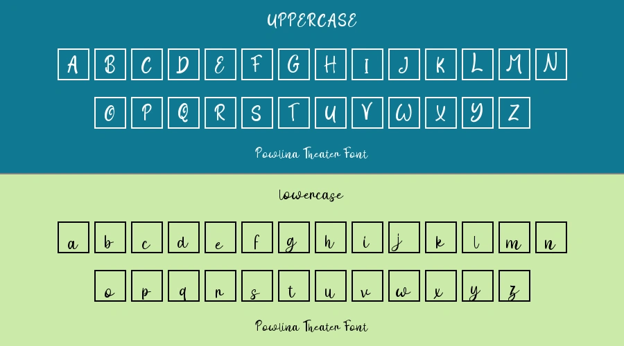 Powlina Theater Font Preview