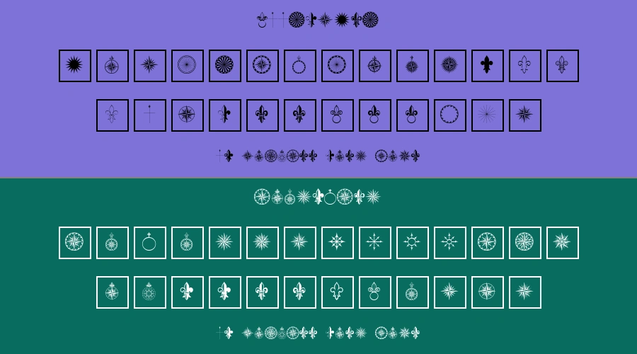 Pr Compass Rose Font Preview