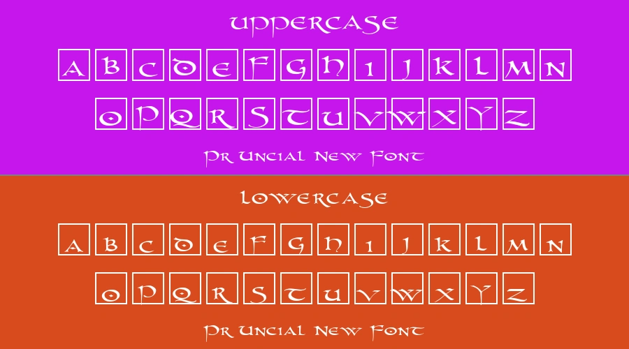 Pr Uncial New Font Preview