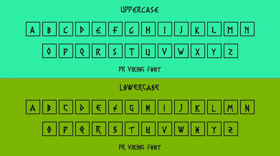 Pr Viking Font Preview