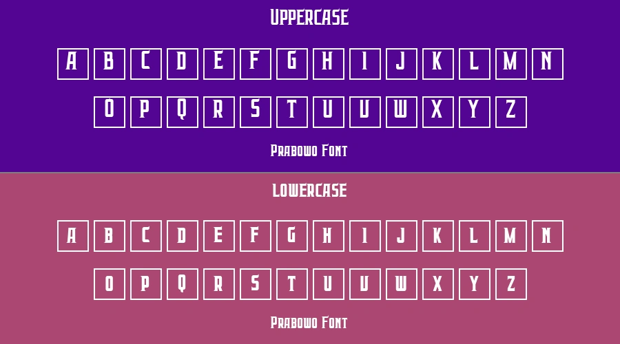 Prabowo Font Preview