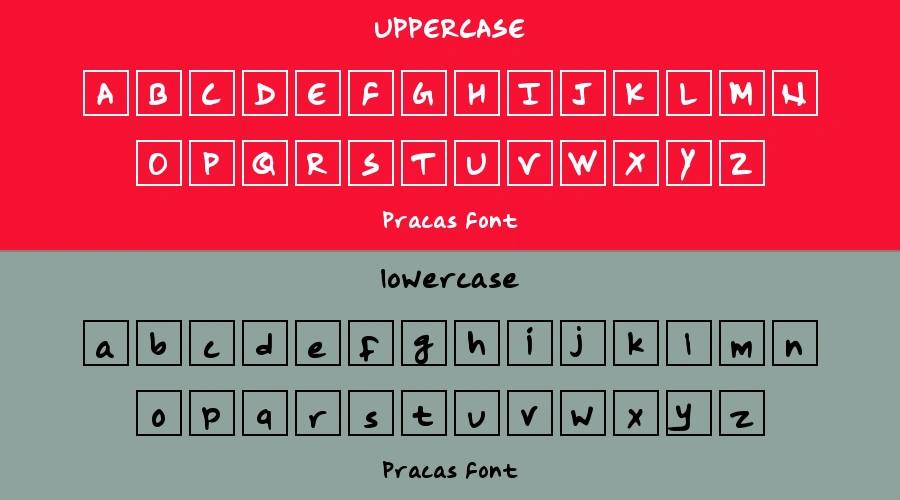 Pracas Font Preview