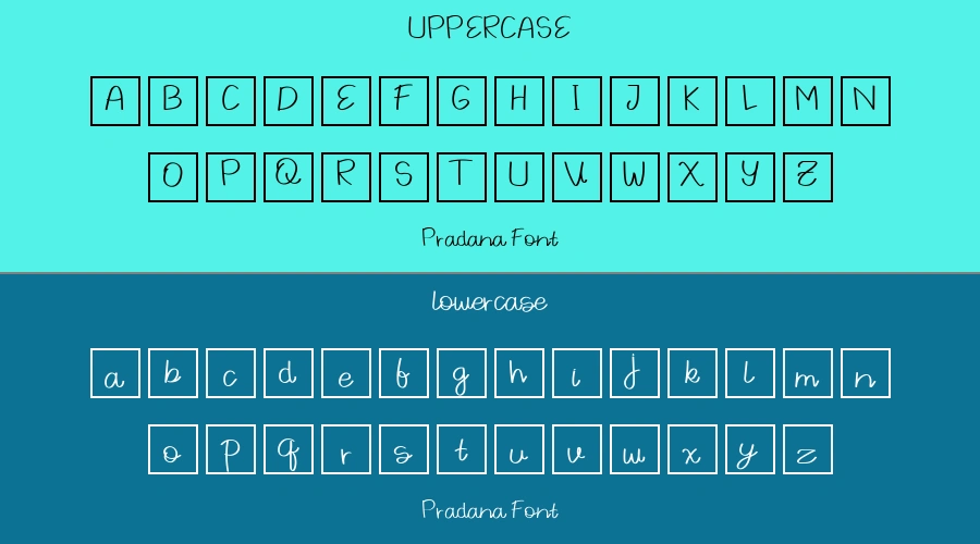 Pradana Font Preview