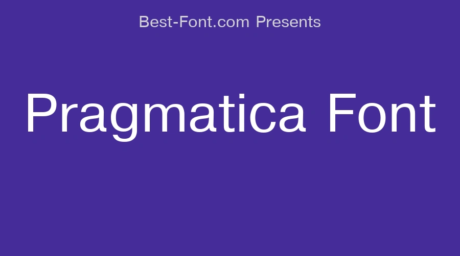 Pragmatica Font