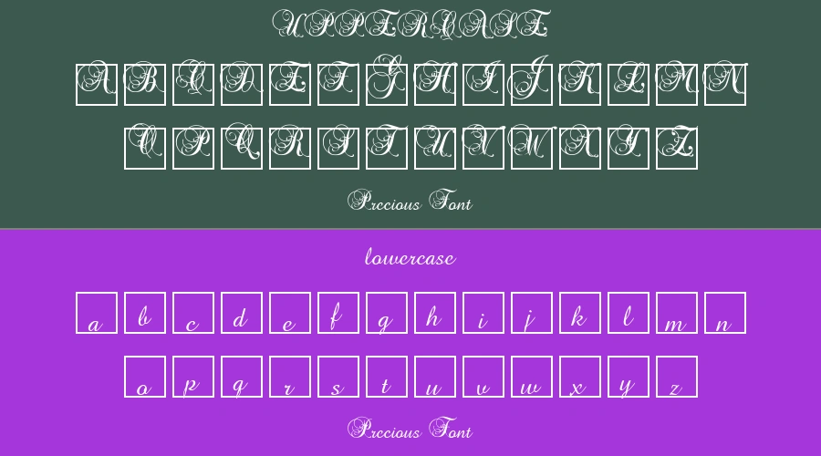 Precious Font Preview