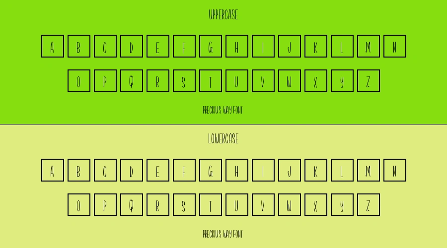 Precious Way Font Preview