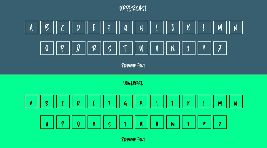 Predator Font Preview