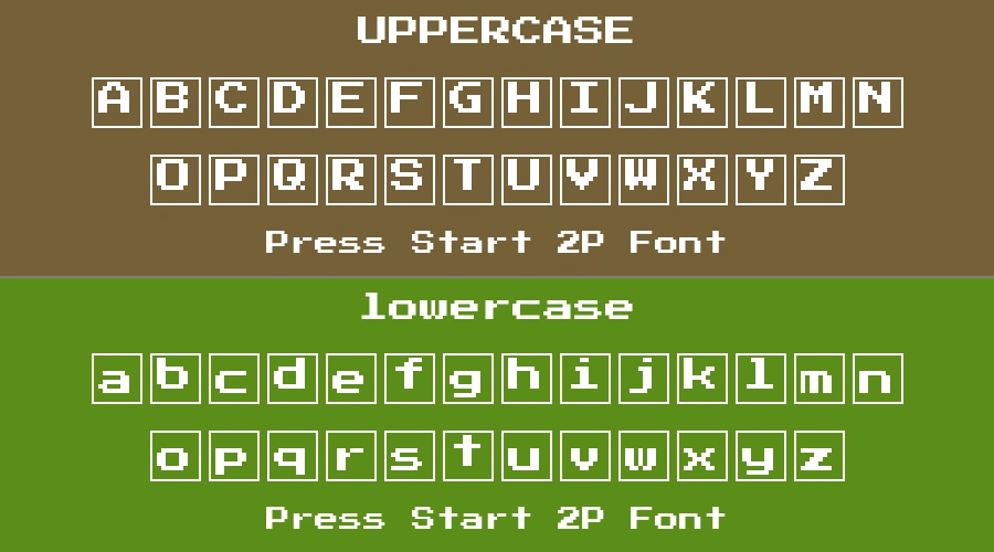 Press Start 2P Font Preview