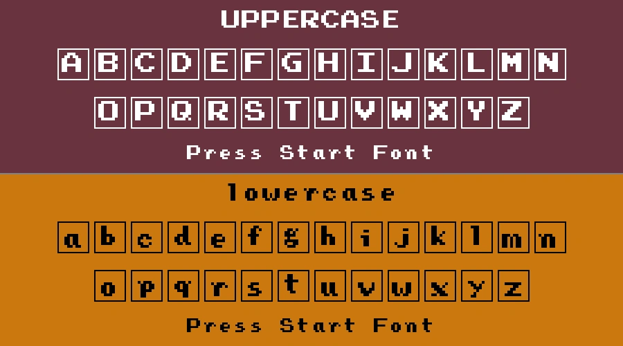 Press Start Font Preview