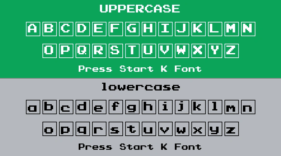 Press Start K Font Preview