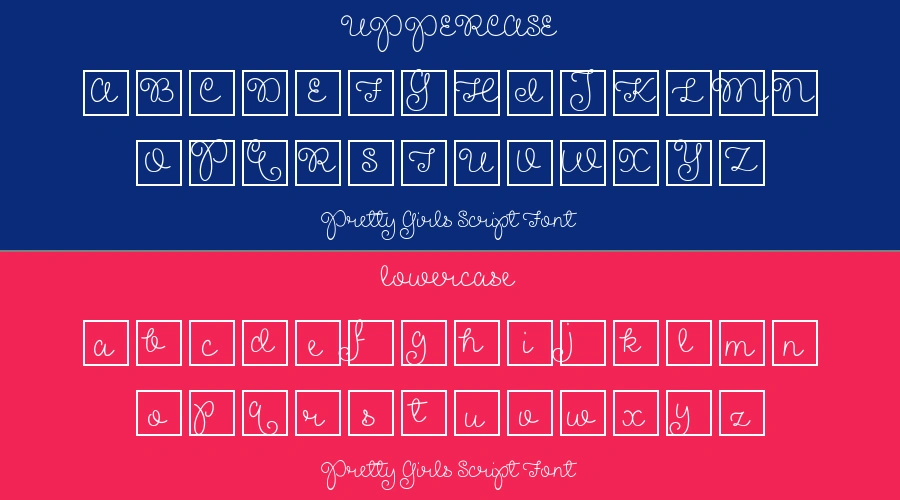 Pretty Girls Script Font Preview