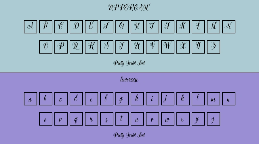Pretty Script Font Preview