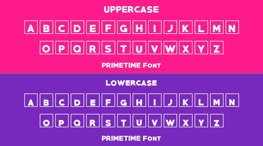 PRIMETIME Font Preview
