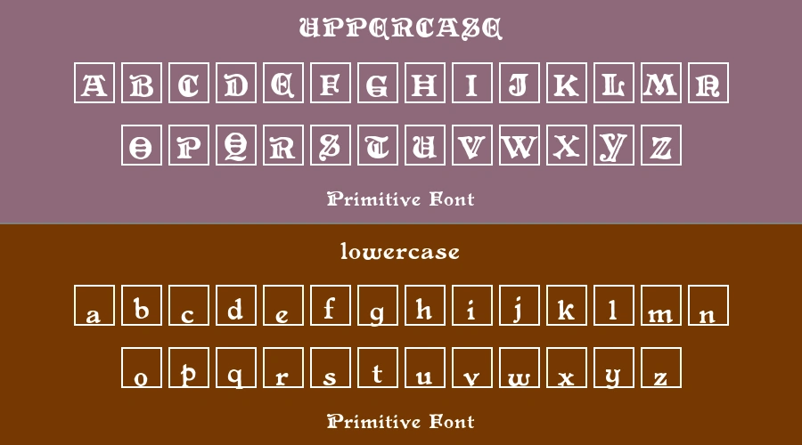 Primitive Font Preview