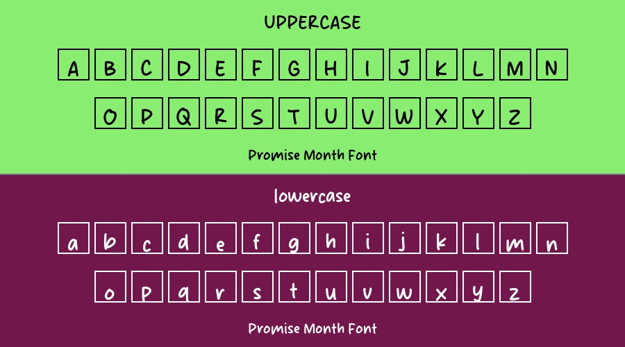 Promise Month Font Preview