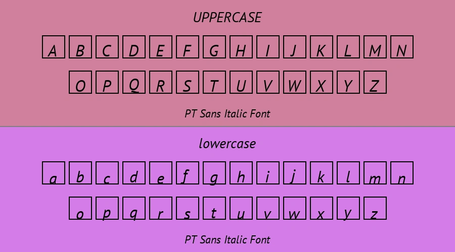 PT Sans Italic Font Preview