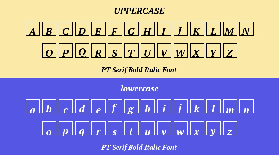 PT Serif Bold Italic Font Preview
