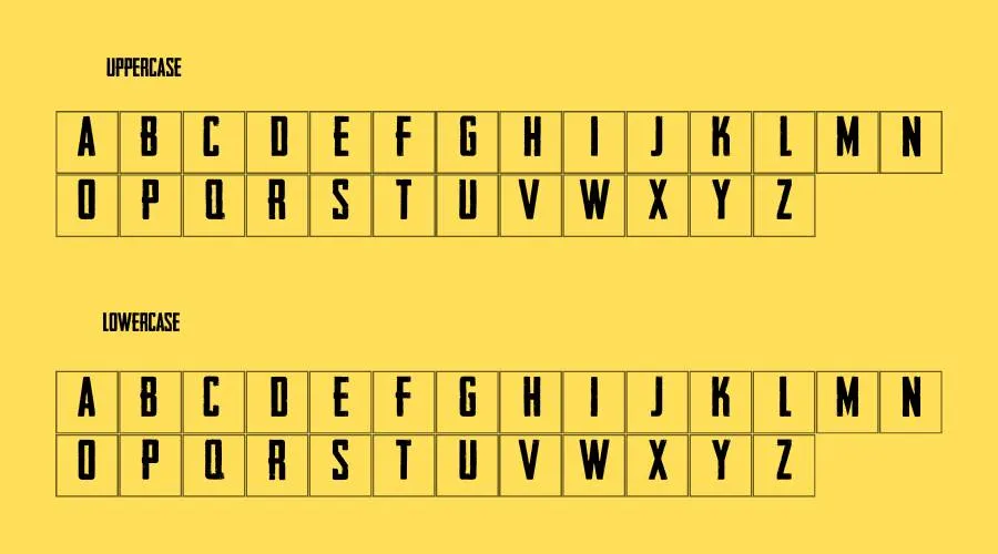 PUBG Font Preview