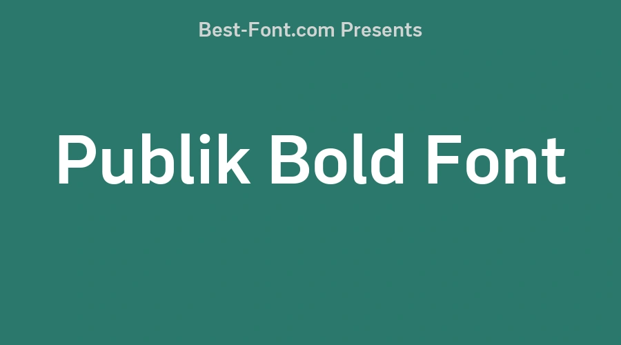 Publik Bold Font
