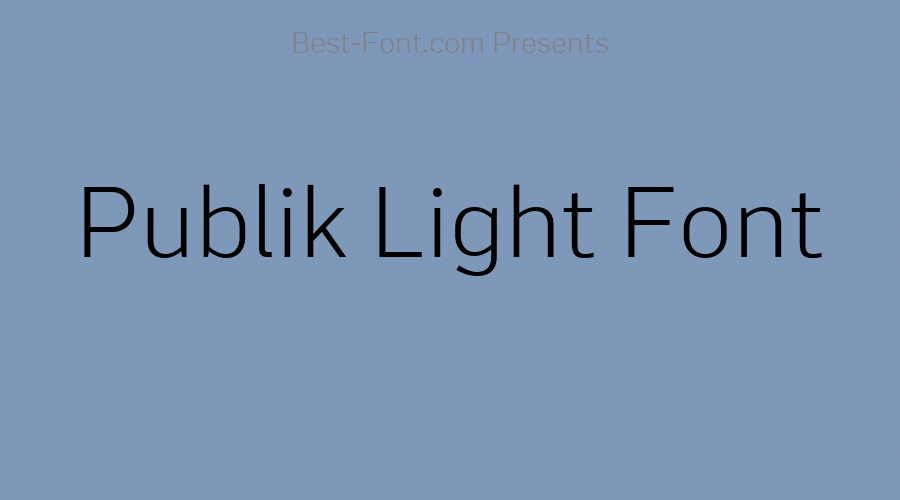 Publik Light Font