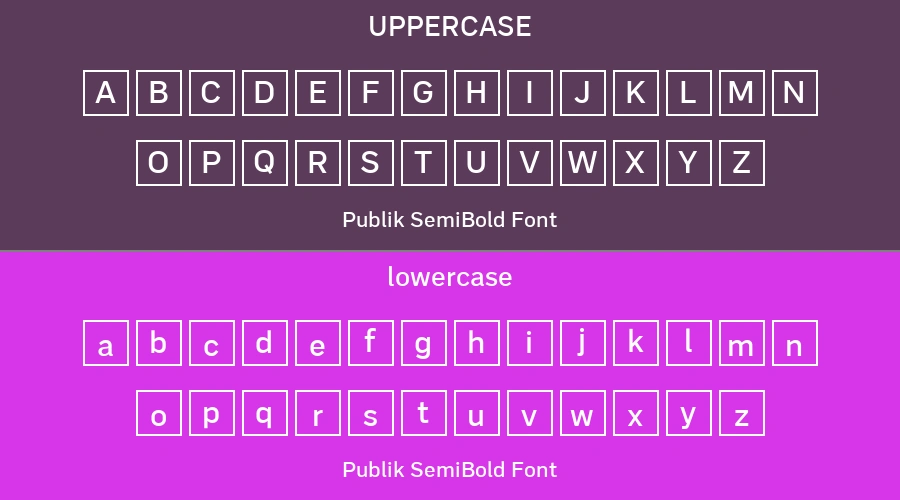 Publik SemiBold Font Preview