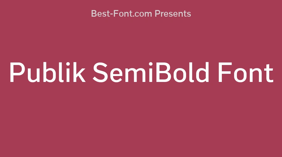 Publik SemiBold Font