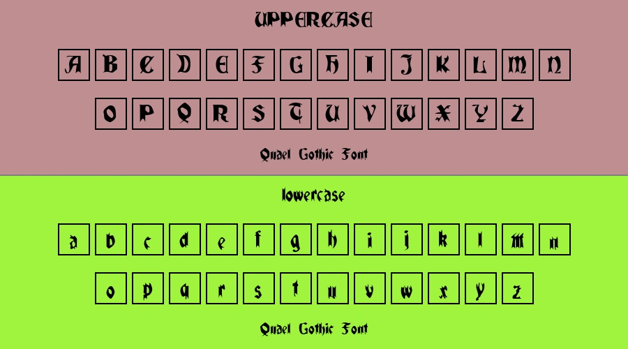 Quael Gothic Font Preview