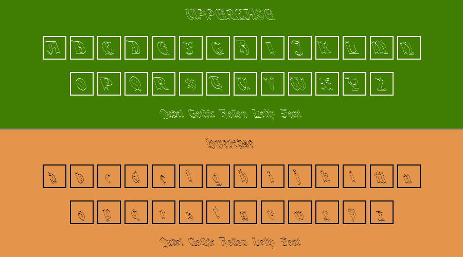 Quael Gothic Hollow Lefty Font Preview